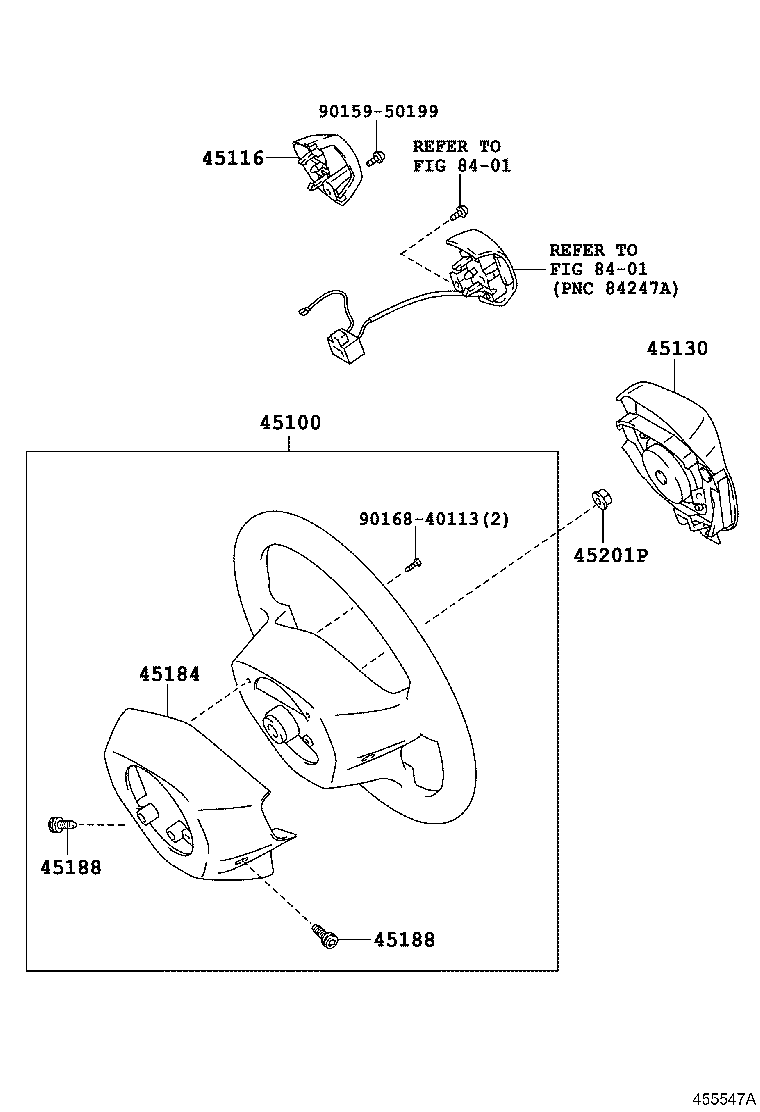45116-12110 ORNAMENT, STEERING WHEEL, NO.1 product image
