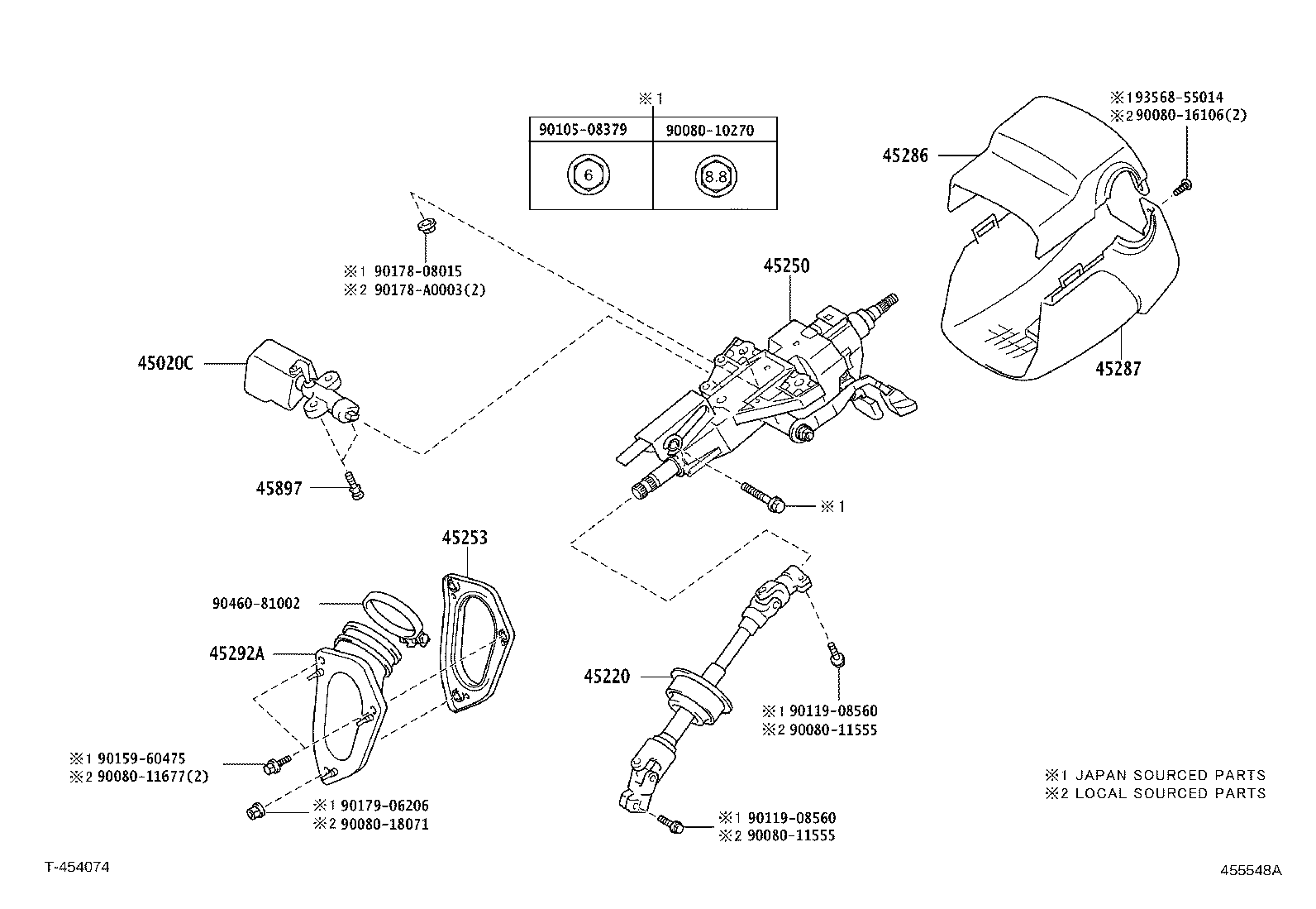Toyota 45287-AC012-B1 COVER, STEERING COLUMN, LWR