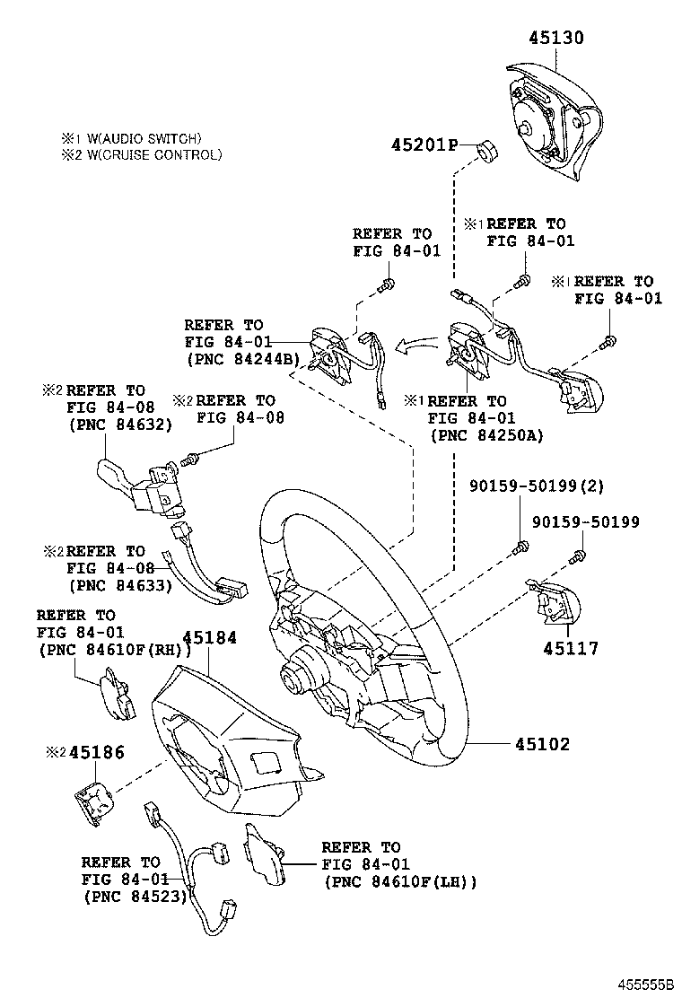 45102-02430-B0 WHEEL SUB-ASSY, STEERING product image