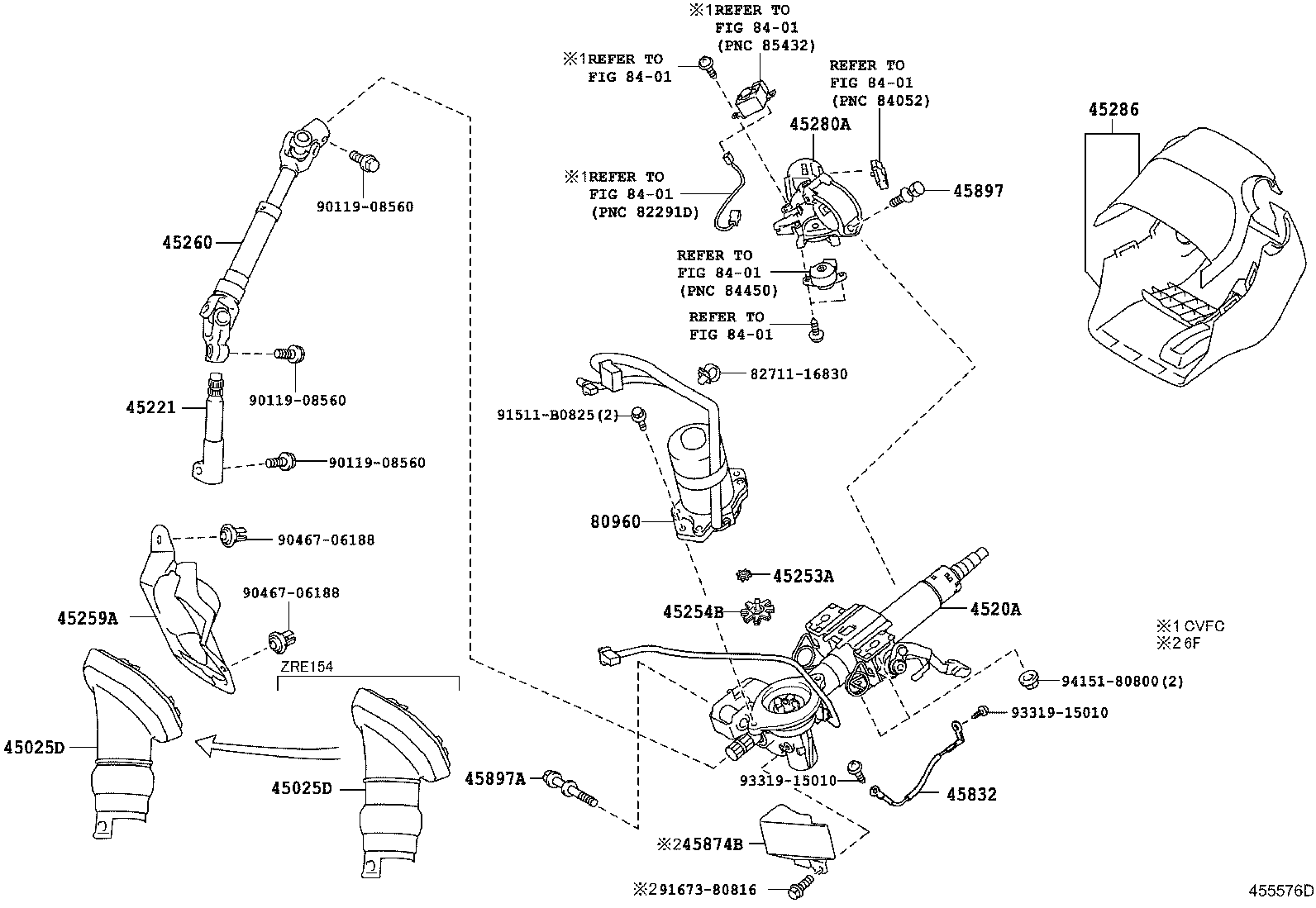45250-12B40 COLUMN ASSY, STEERING product image