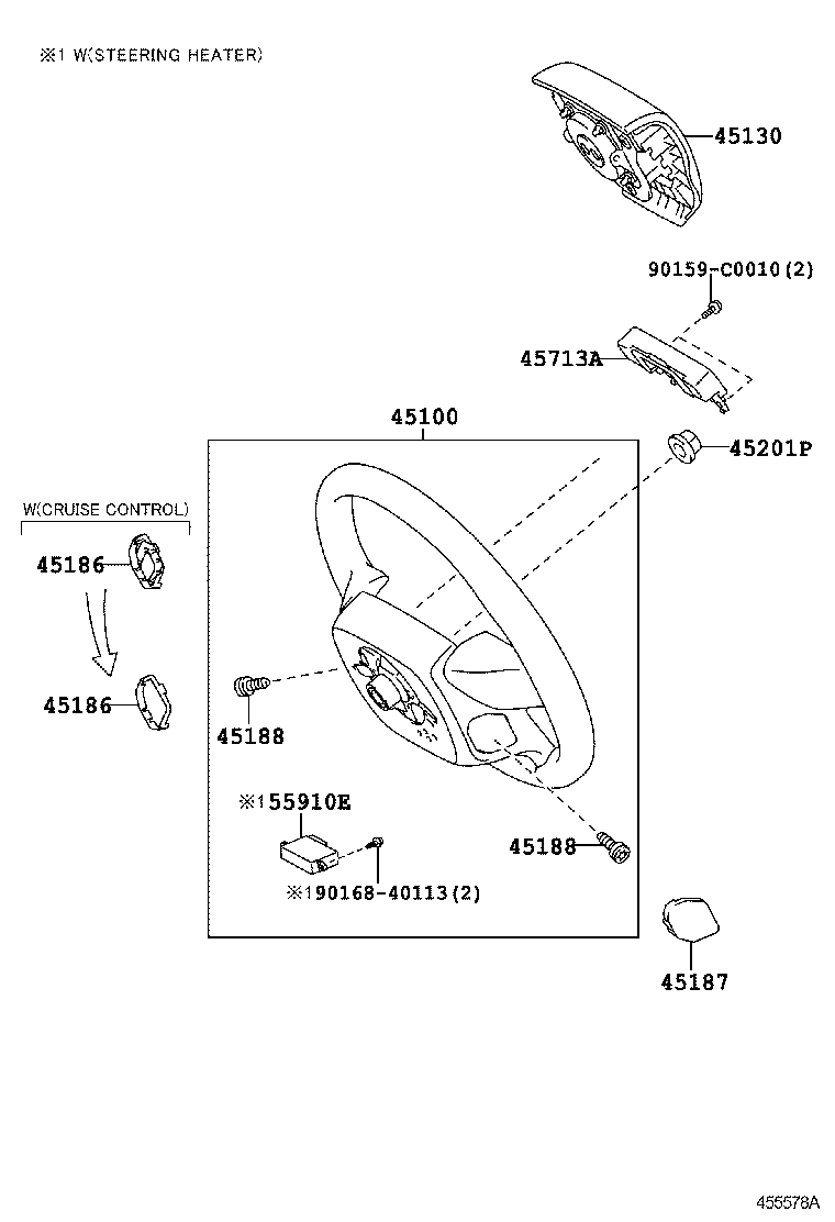 45100-0G021-C0 WHEEL ASSY, STEERING product image