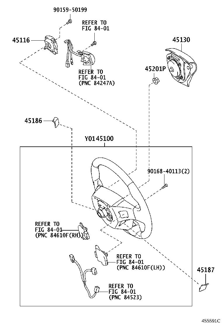 45116-28100 ORNAMENT, STEERING WHEEL, NO.1 product image