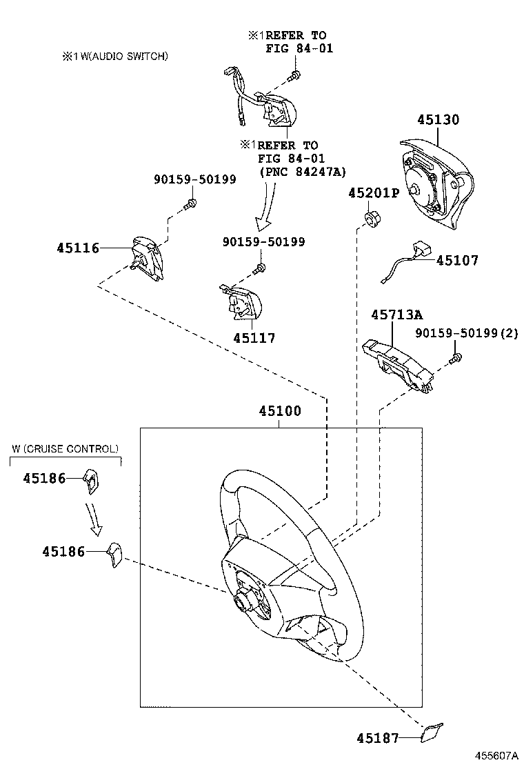 45116-52030 ORNAMENT, STEERING WHEEL, NO.1 product image