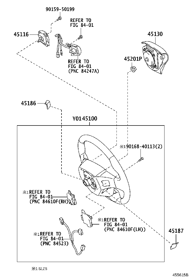 45116-28100 ORNAMENT, STEERING WHEEL, NO.1 product image