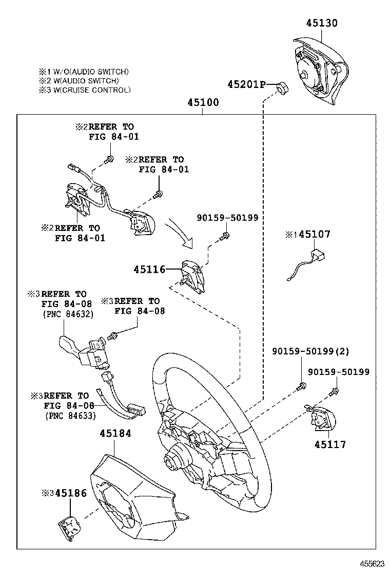 45116-02010 ORNAMENT, STEERING WHEEL, NO.1 product image