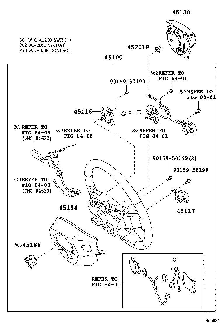 45116-02010 ORNAMENT, STEERING WHEEL, NO.1 product image