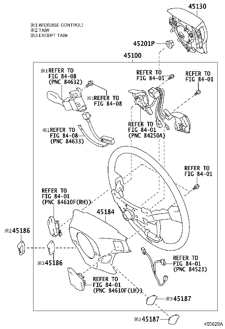 45116-02100 ORNAMENT, STEERING WHEEL, NO.1 product image