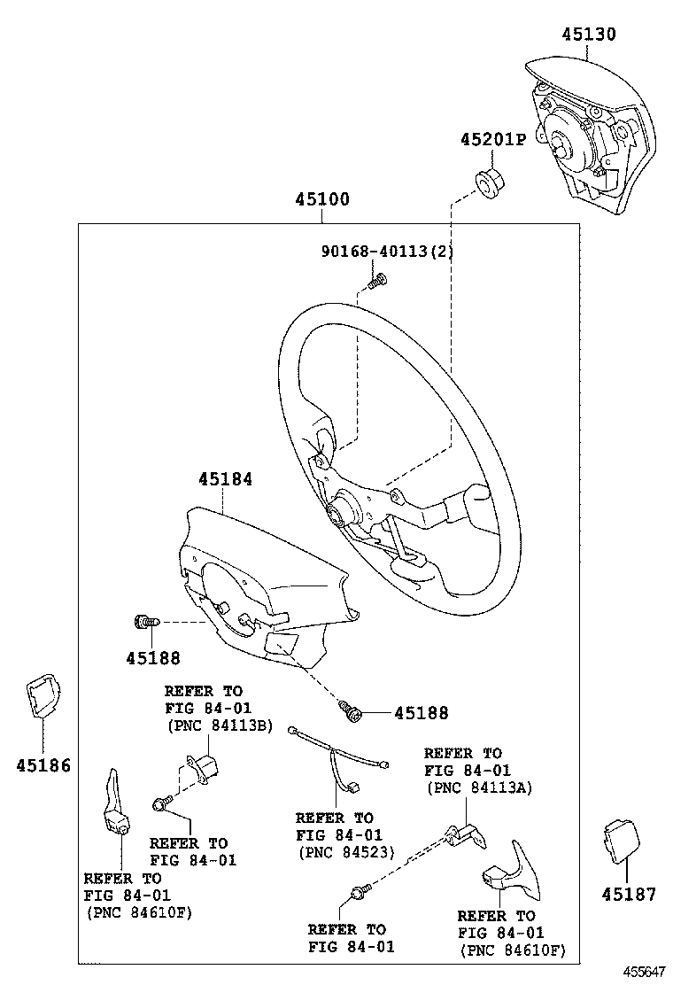 45186-53010-C0 COVER, STEERING WHEEL, LOWER NO.2 product image