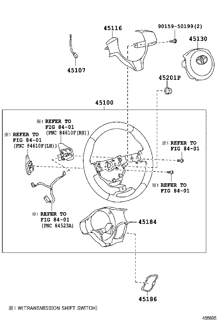 45130-52550-C0 BUTTON ASSY, HORN product image