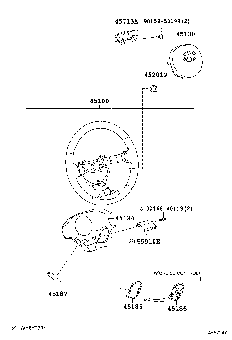 55910-30210 CONTROL ASSY, STEERING WHEEL HEATER product image