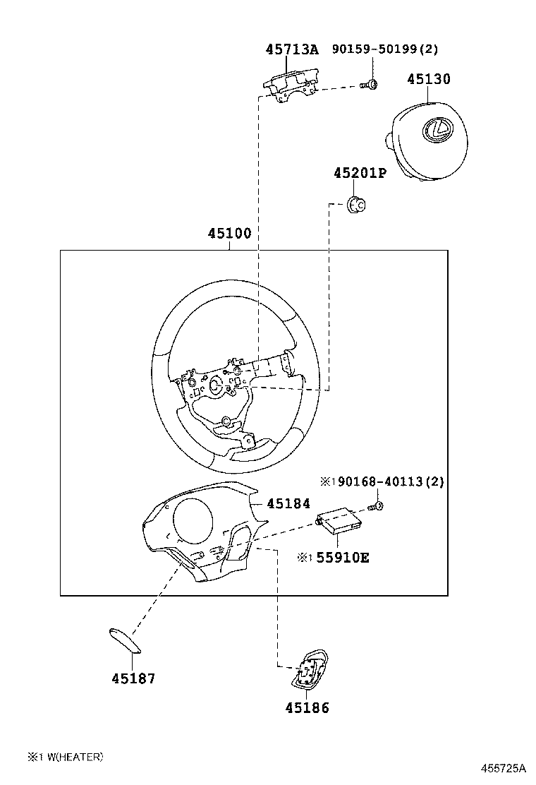45130-76010-C0 BUTTON ASSY, HORN product image