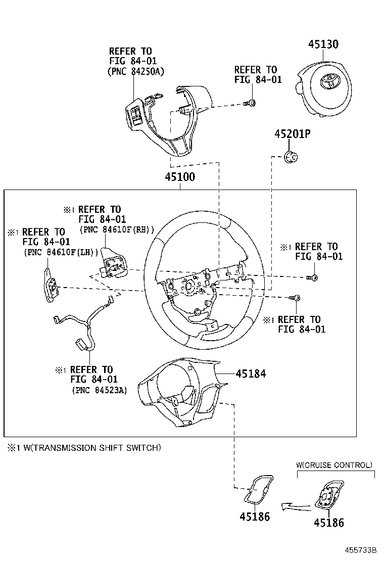45186-52030-C0 COVER, STEERING WHEEL, LOWER NO.2 product image