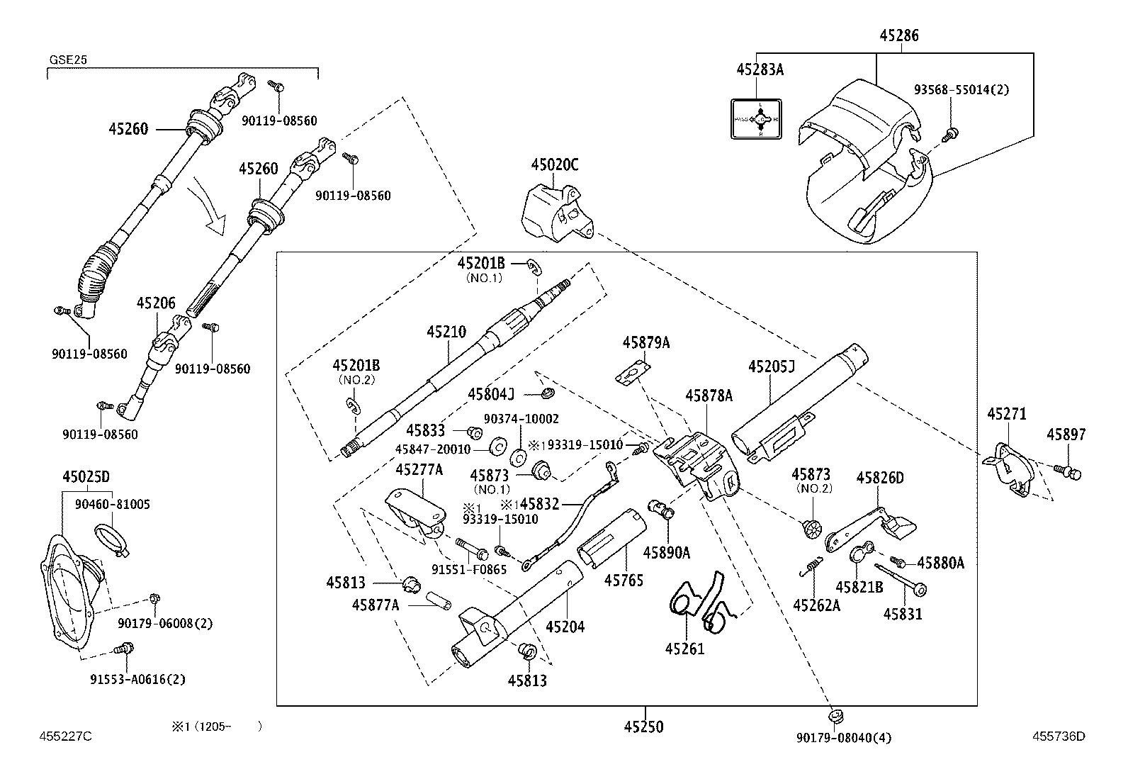 45025-30360 COVER SUB-ASSY, STEERING COLUMN HOLE, NO.1 product image