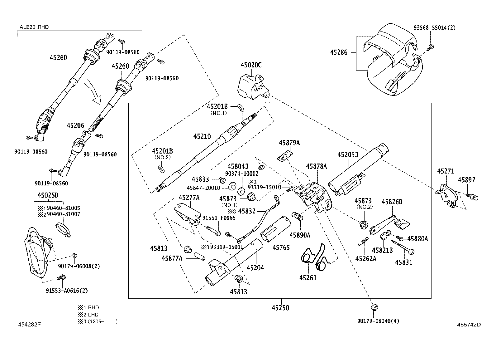 45206-30140 YOKE SUB-ASSY, STEERING SLIDING W/SHAFT product image