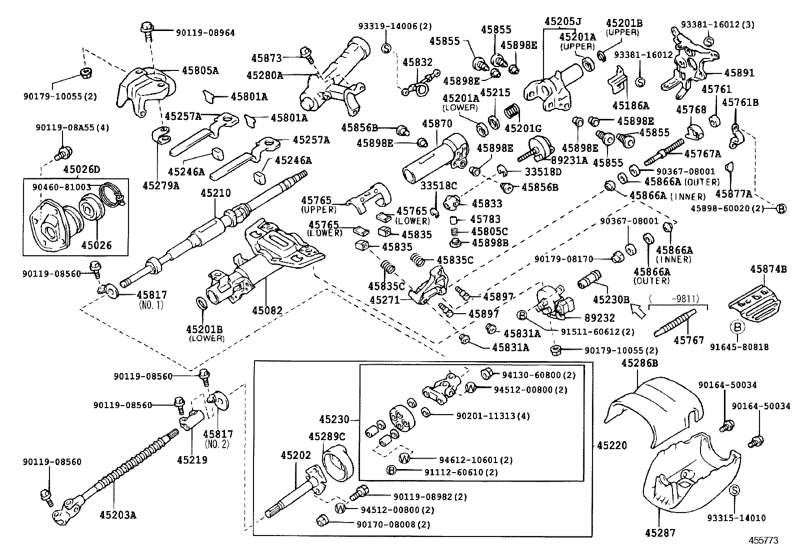 45210-60190 SHAFT ASSY, STEERING MAIN product image