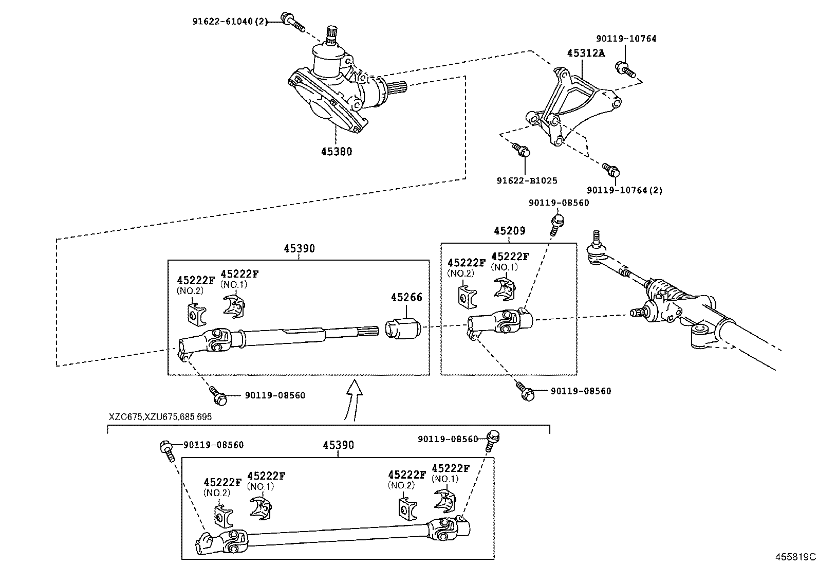 45280-37170 BRACKET ASSY, STEERING COLUMN, UPPER product image
