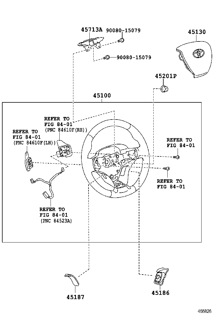45117-06040 ORNAMENT, STEERING WHEEL, NO.2 product image