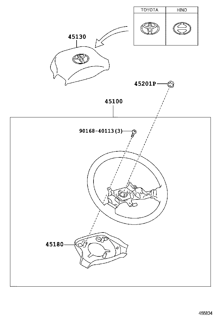 45130-37210-C0 BUTTON ASSY, HORN product image