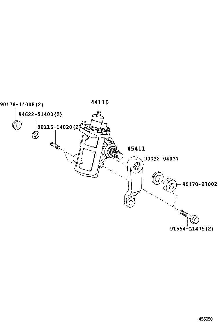45440-37102 LINK ASSY, STEERING DRAG product image