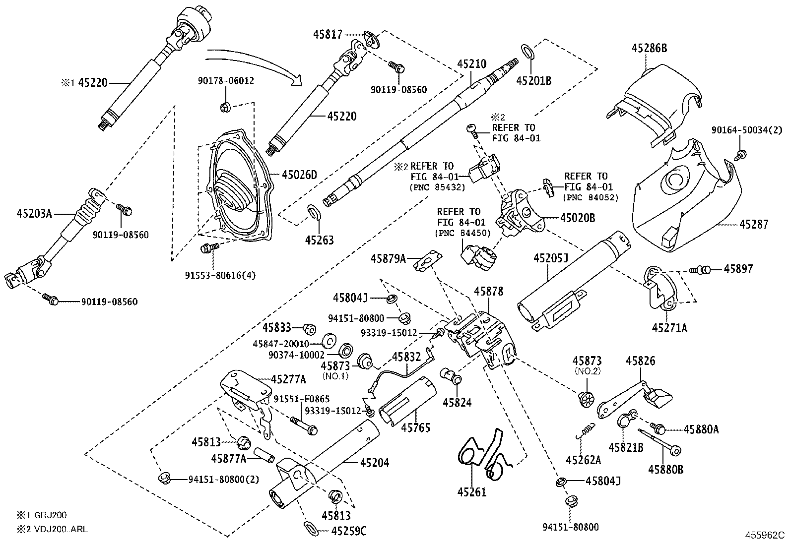 45210-60180 SHAFT ASSY, STEERING MAIN product image