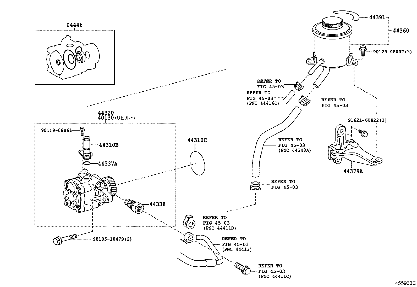 44360-36290 RESERVOIR ASSY, VANE PUMP OIL product image