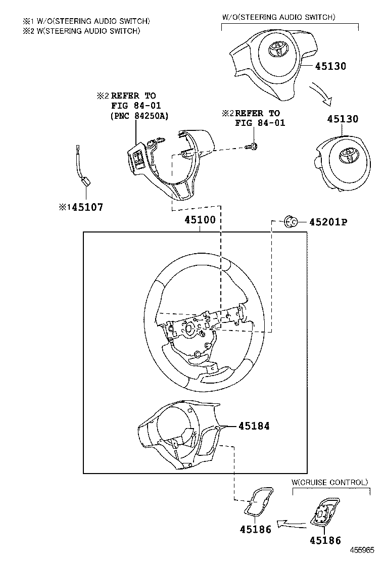 45100-52520-C2 WHEEL ASSY, STEERING product image