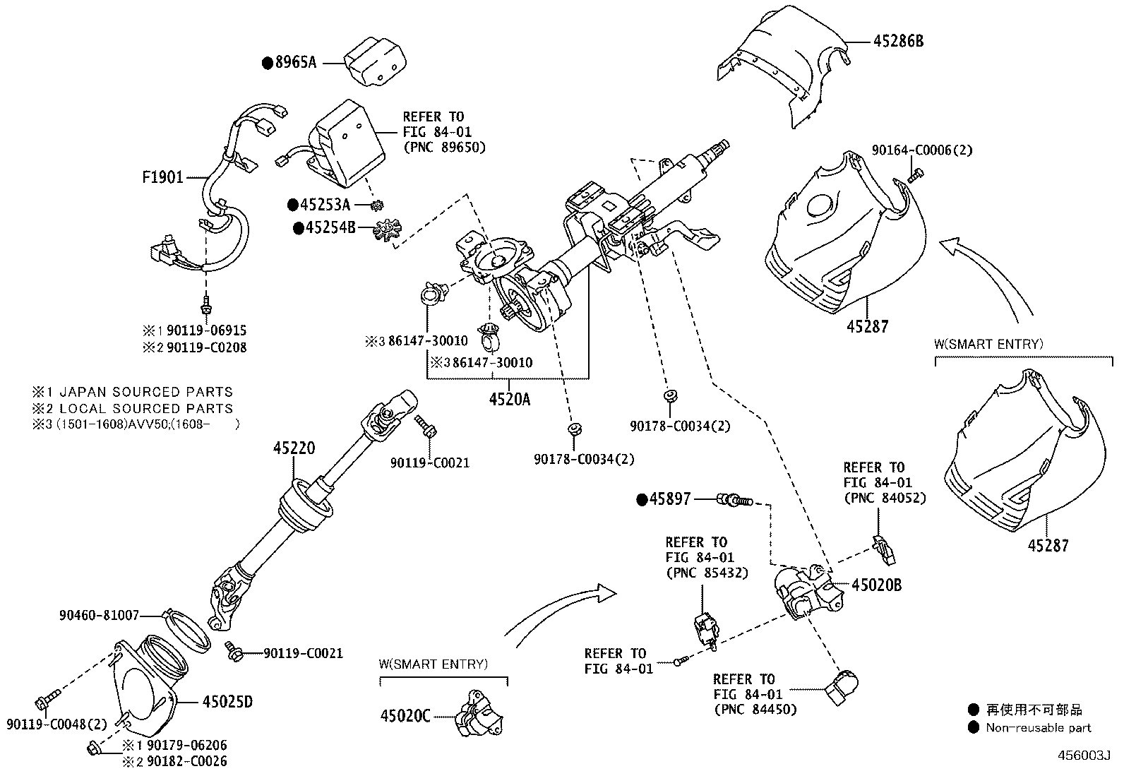 45025-06191 COVER SUB-ASSY, STEERING COLUMN HOLE, NO.1 product image