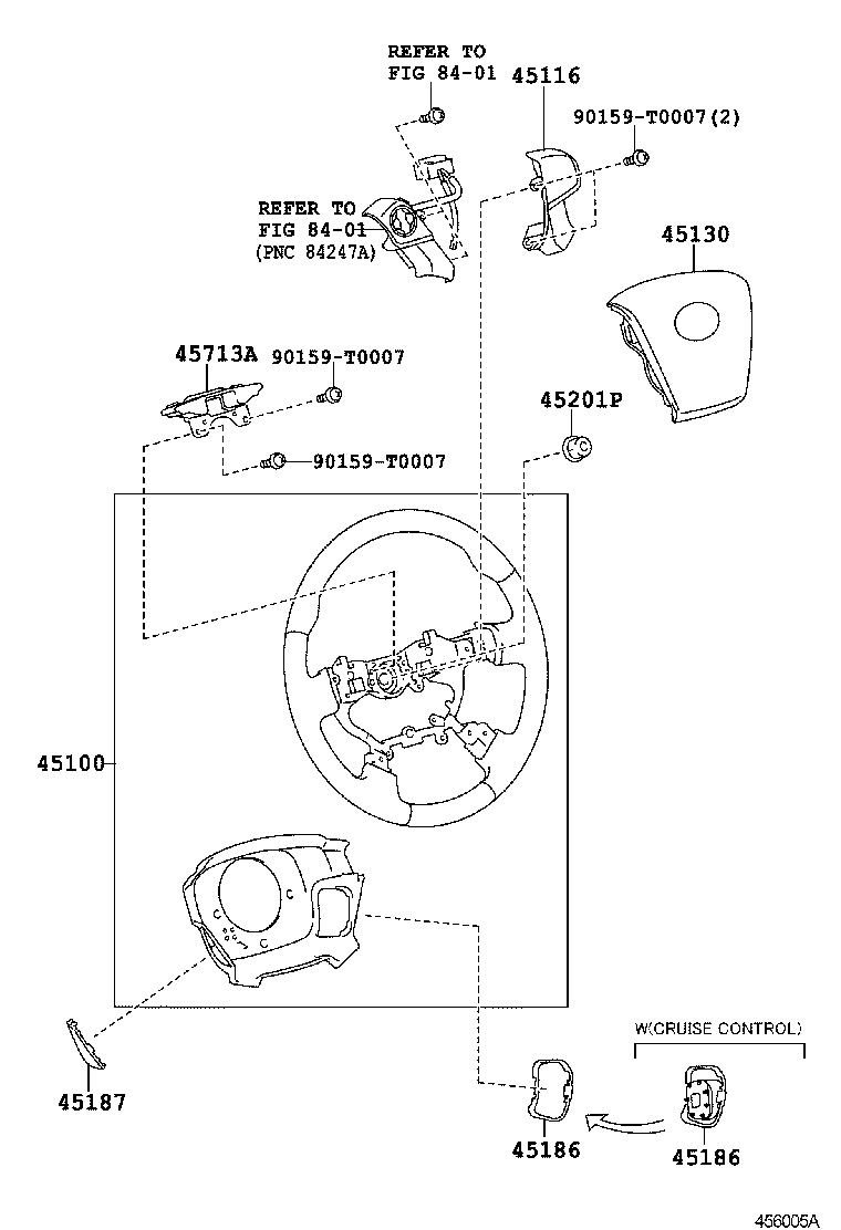 45116-06110 ORNAMENT, STEERING WHEEL, NO.1 product image