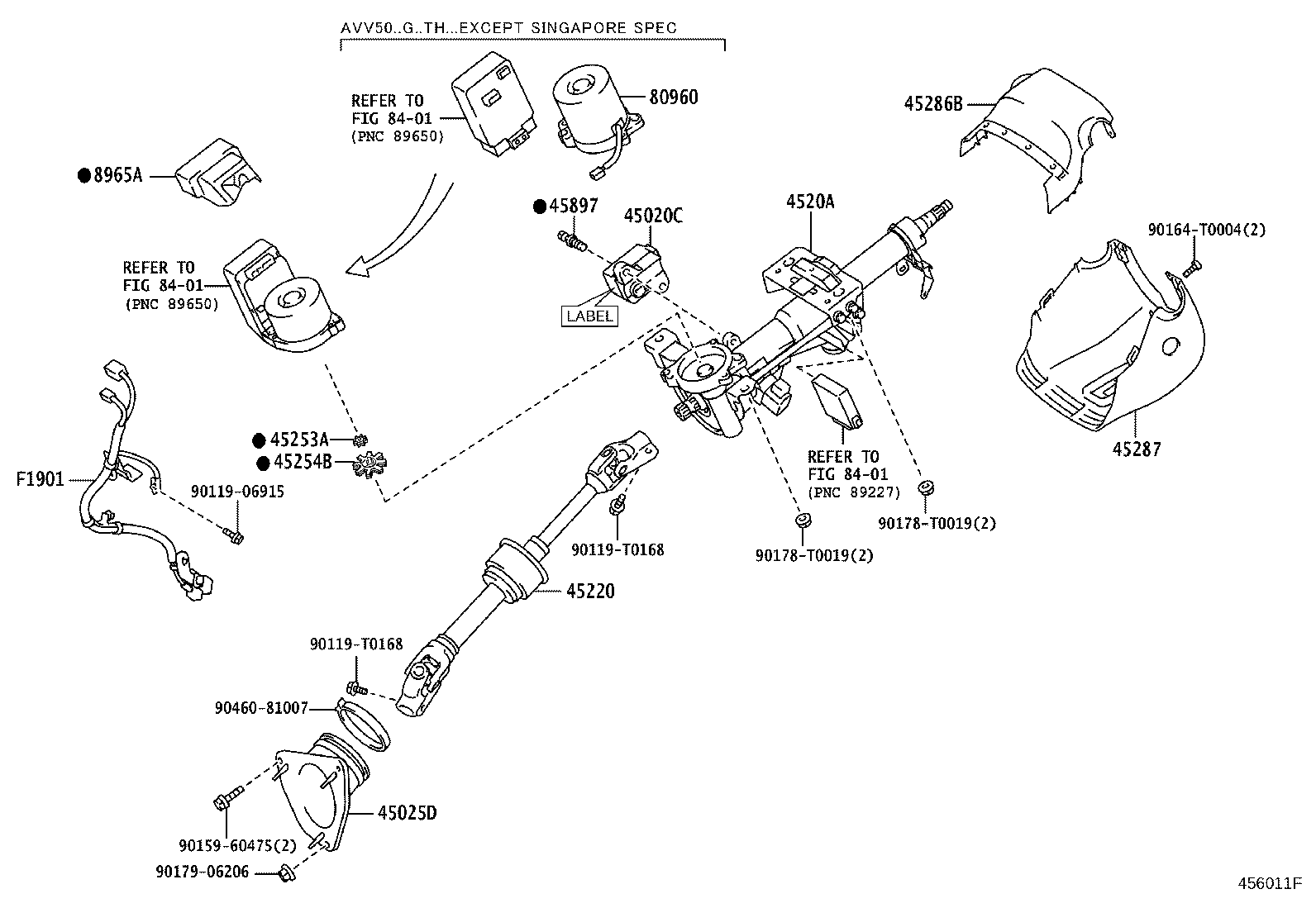 45025-06181 COVER SUB-ASSY, STEERING COLUMN HOLE, NO.1 product image