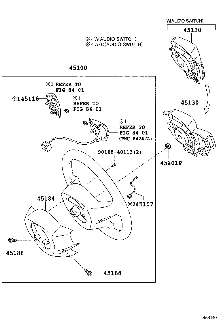 45116-0D080 ORNAMENT, STEERING WHEEL, NO.1 product image