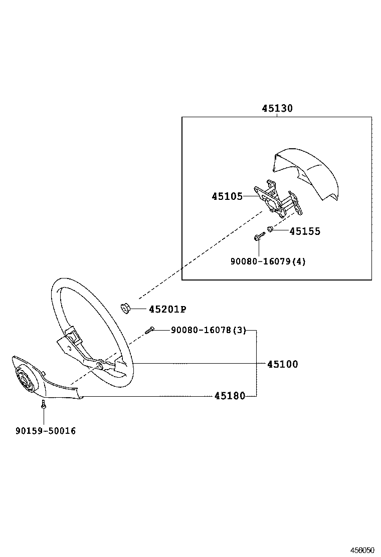 45100-0KC10-B0 WHEEL ASSY, STEERING product image