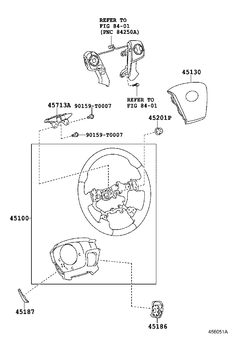 45116-06080 ORNAMENT, STEERING WHEEL, NO.1 product image