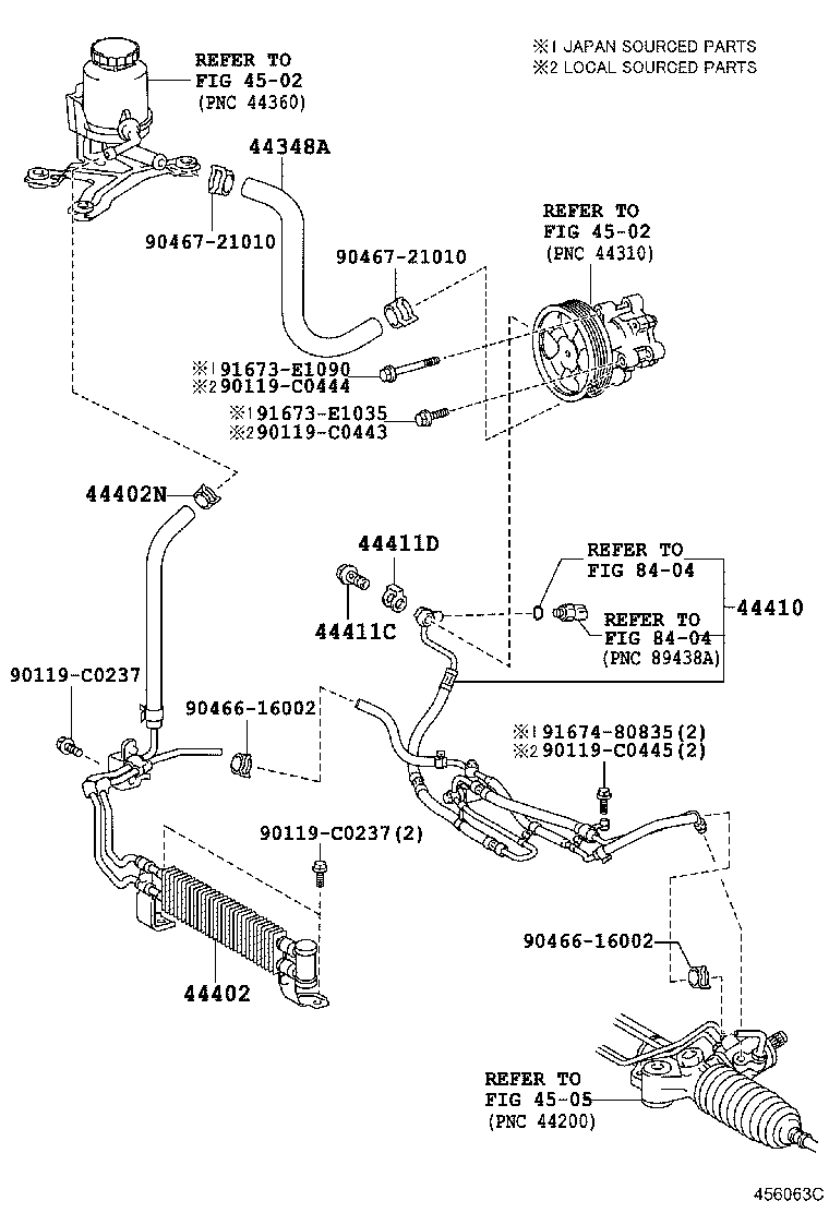 44348-60390 HOSE, OIL RESERVOIR TO PUMP, NO.1 product image