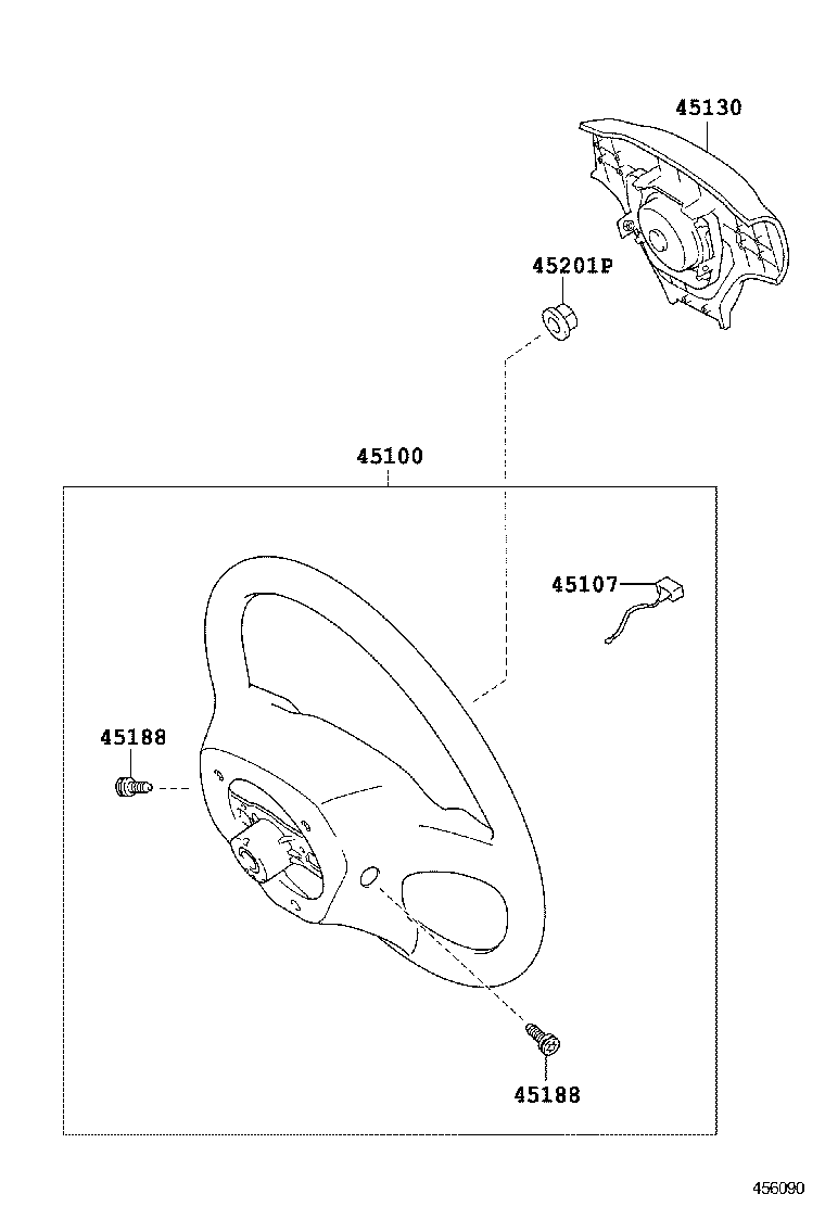 45107-48010 WIRE SUB-ASSY, HORN BUTTON product image