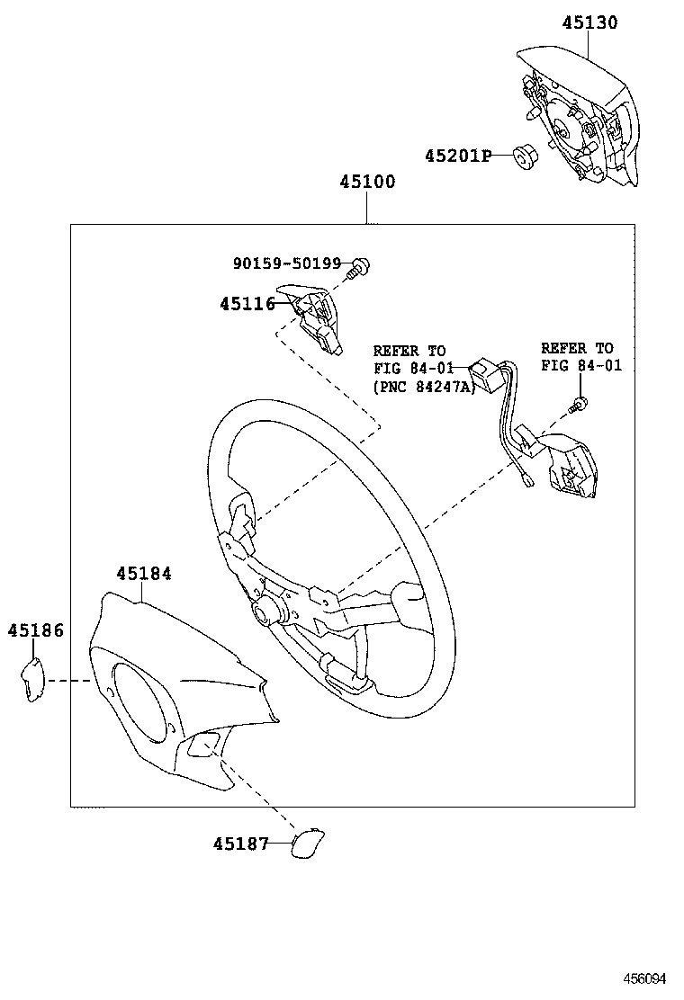 45116-0D080 ORNAMENT, STEERING WHEEL, NO.1 product image