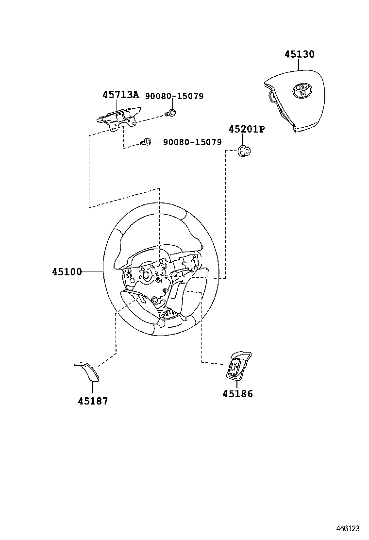 45116-0T010 ORNAMENT, STEERING WHEEL, NO.1 product image