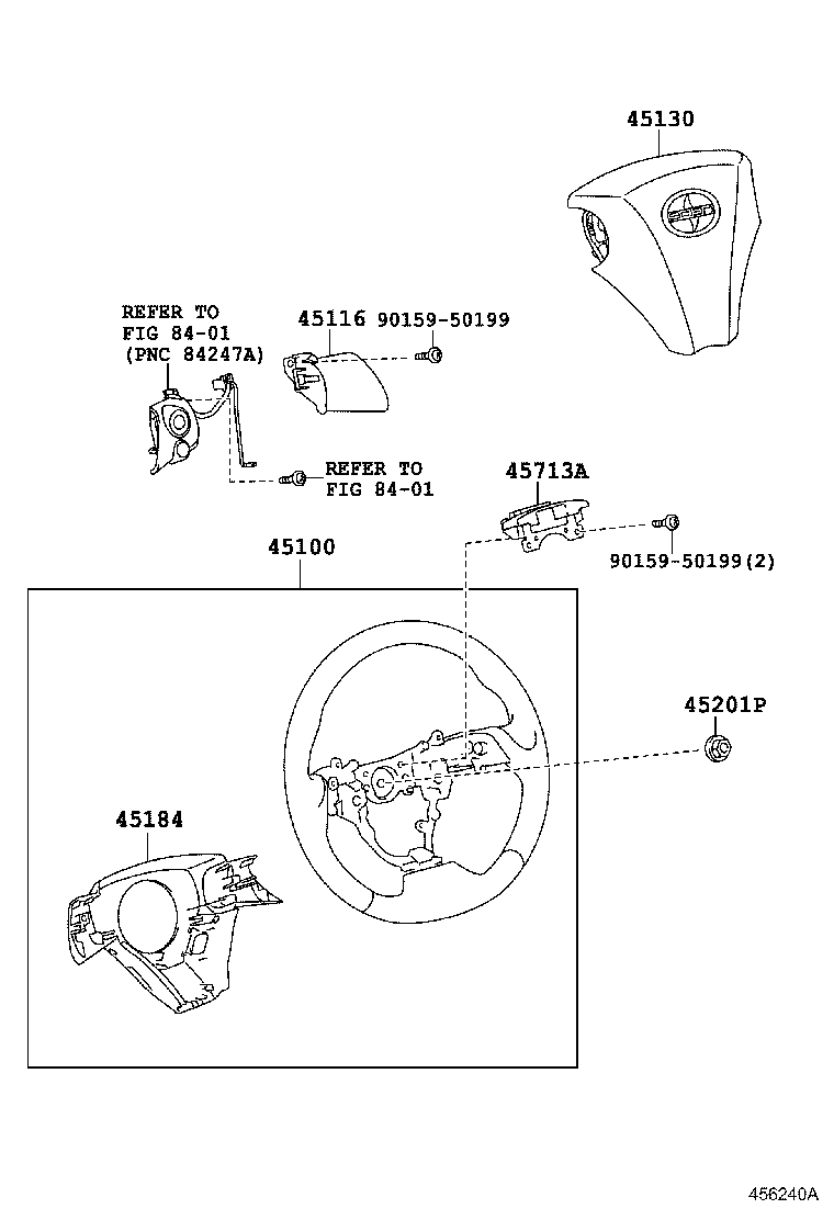 45130-74080-A0 BUTTON ASSY, HORN product image