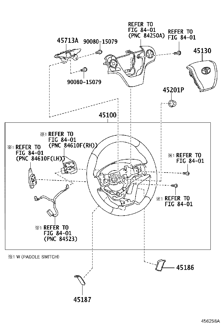 45100-07460-C0 WHEEL ASSY, STEERING product image