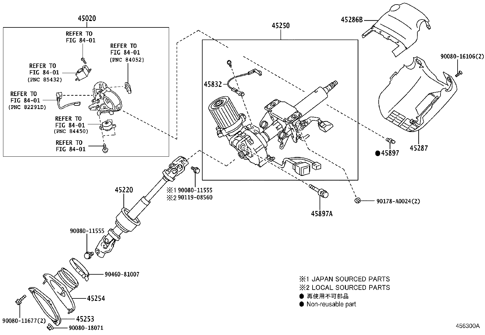 45253-0T010 COVER, STEERING COLUMN HOLE product image