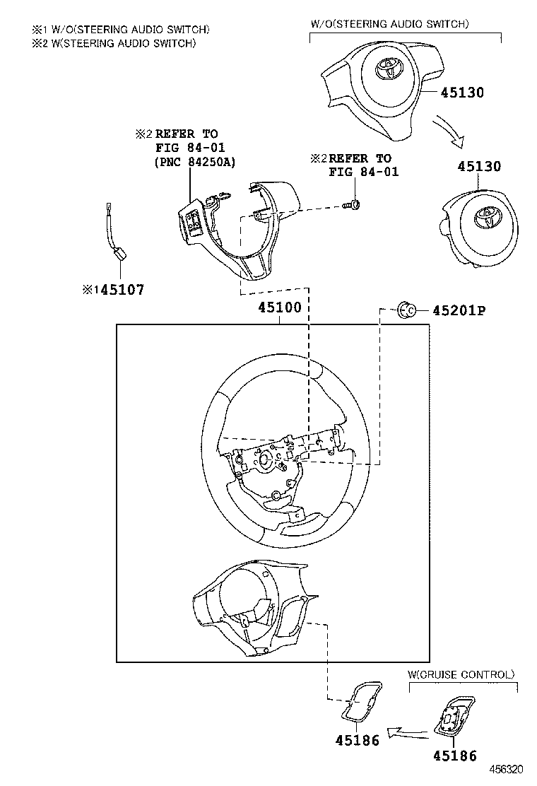 45102-0D510-C5 WHEEL SUB-ASSY, STEERING product image
