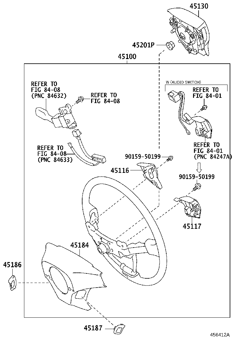 45116-02100 ORNAMENT, STEERING WHEEL, NO.1 product image