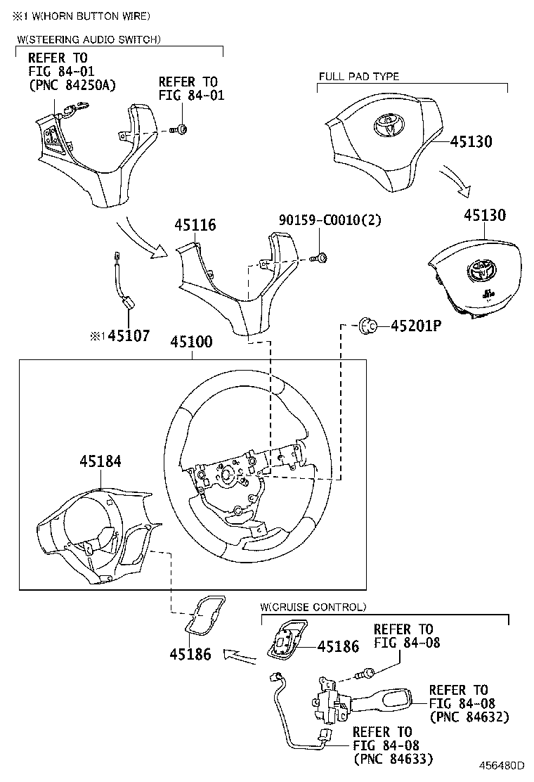 45107-02030 WIRE SUB-ASSY, HORN BUTTON product image