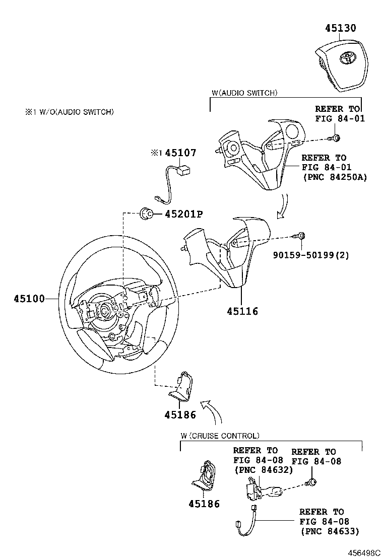 45186-02230-C0 COVER, STEERING WHEEL, LOWER NO.2 product image
