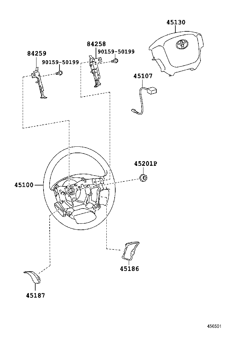 45116-26010 ORNAMENT, STEERING WHEEL, NO.1 product image