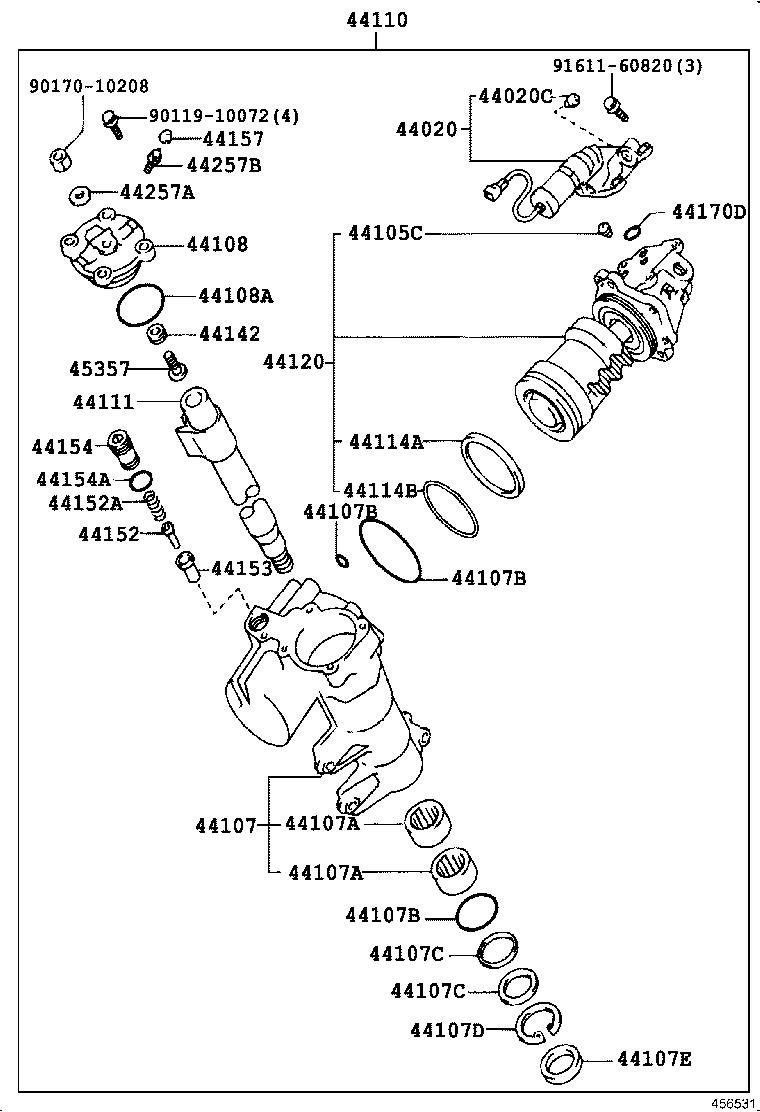 04445-30091 GASKET KIT, POWER STEERING GEAR(FOR RECIRCULATING BALL) product image