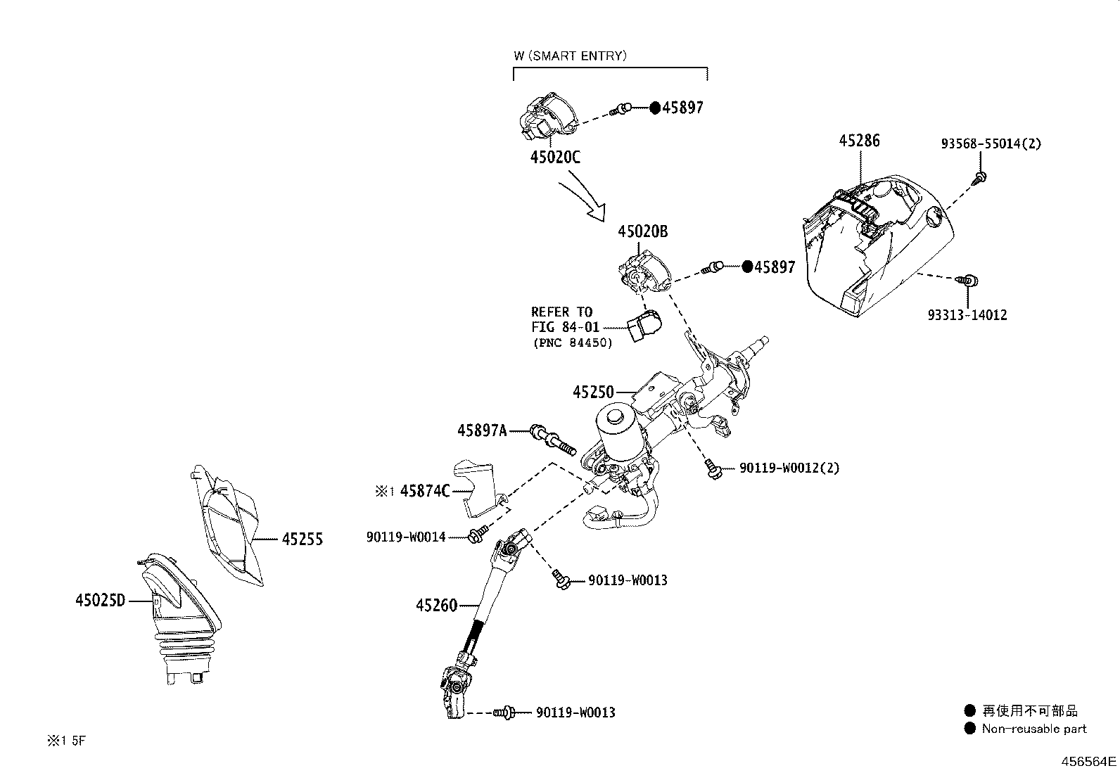 45260-0H030 SHAFT ASSY, STEERING INTERMEDIATE, NO.2 product image