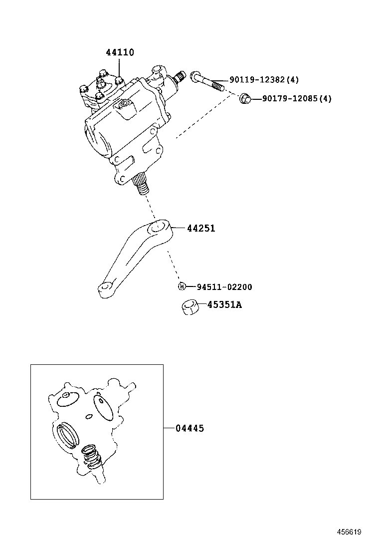 45450-69255 ROD ASSY, STEERING RELAY product image