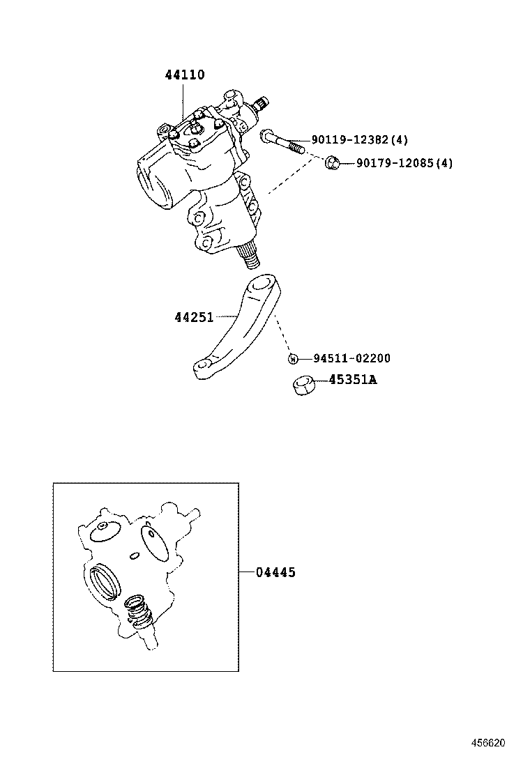 45450-69255 ROD ASSY, STEERING RELAY product image