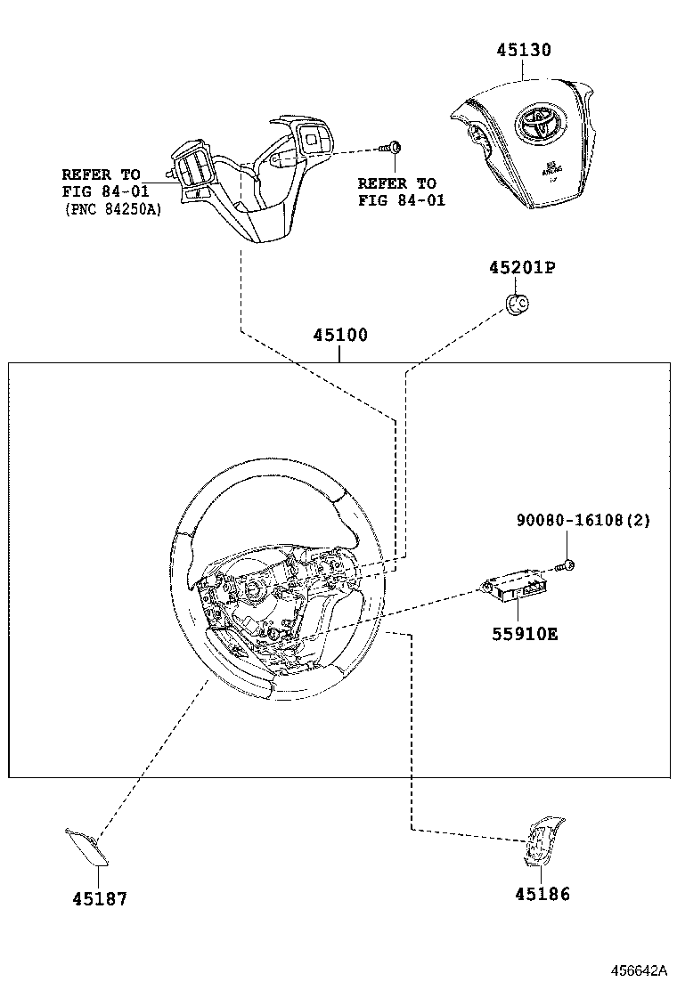 45107-08020 WIRE SUB-ASSY, HORN BUTTON product image