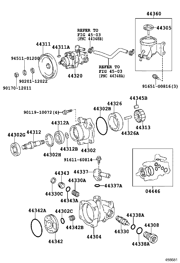 44360-60130 RESERVOIR ASSY, VANE PUMP OIL product image